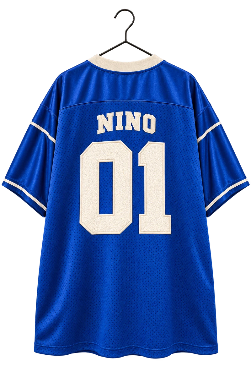 Nino Clothiers cobalt jersey back
