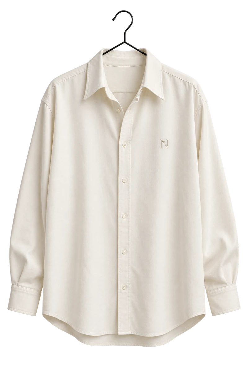 Nino Clothiers ivory shirt front