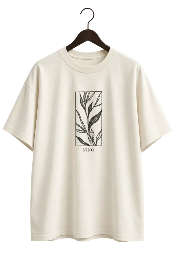 Nino Clothiers ivory tee front